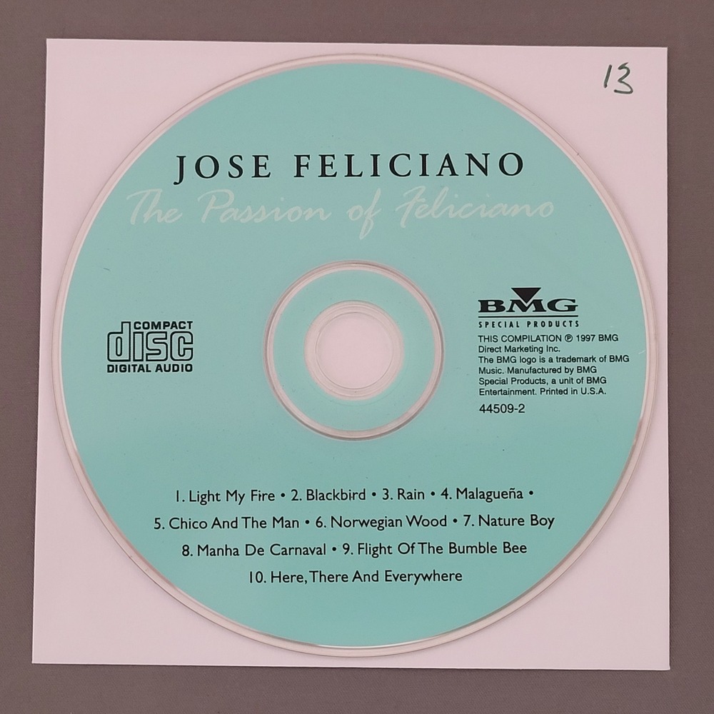 The Passion of Feliciano by Jose Feliciano (CD, 1997) Latin Pop - DISC ONLY